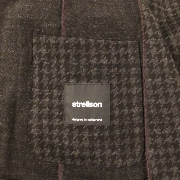 Strellson Blazer Jacket slim  fit houndstooth SZ XL unisex. EUC Old Money Style - Picture 8 of 11